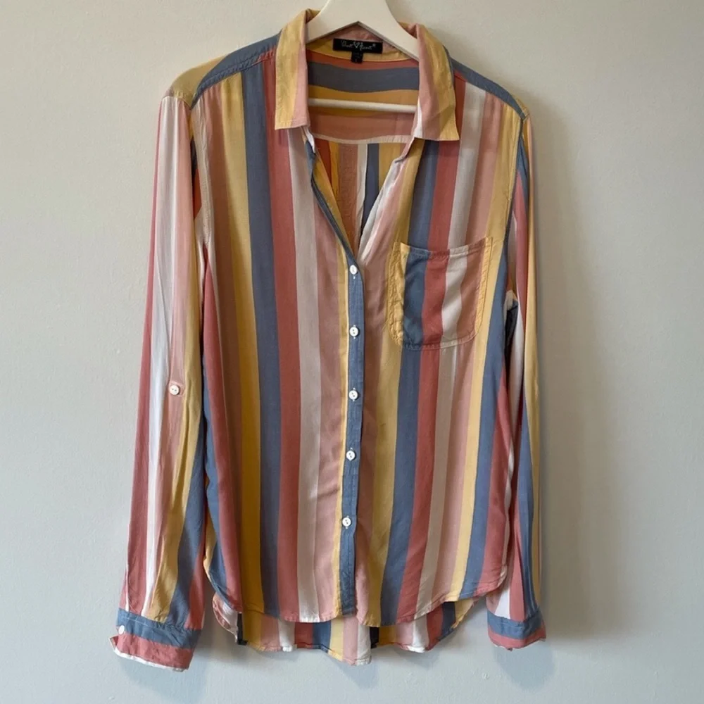 Velvet Heart Pastel Striped Shirt - Picture 11 of 11